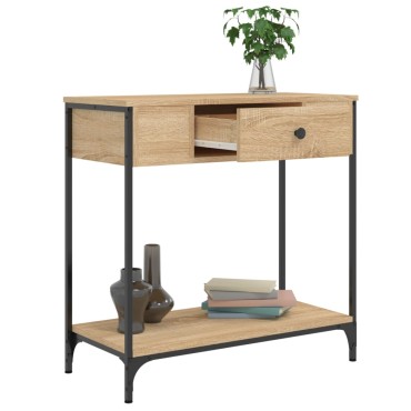 vidaXL Τραπέζι Κονσόλα Sonoma Δρυς 75x34,5x75cm Επεξεργασμένο Ξύλο 1 τεμ.
