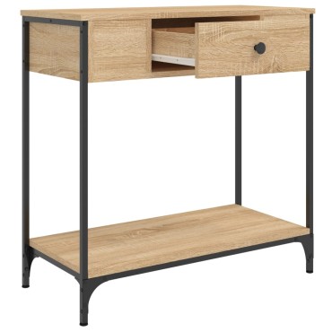 vidaXL Τραπέζι Κονσόλα Sonoma Δρυς 75x34,5x75cm Επεξεργασμένο Ξύλο 1 τεμ.
