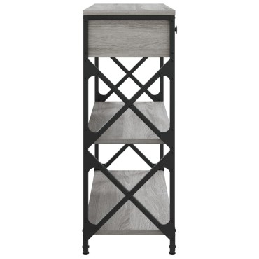 vidaXL Τραπέζι Κονσόλα Γκρι Sonoma 75x28x75cm Επεξεργασμένο Ξύλο 1 τεμ.