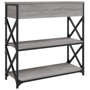vidaXL Τραπέζι Κονσόλα Γκρι Sonoma 75x28x75cm Επεξεργασμένο Ξύλο 1 τεμ.