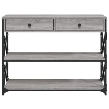 vidaXL Τραπέζι Κονσόλα Γκρι Sonoma 100x28x75cm Επεξεργασμένο Ξύλο 1 τεμ.