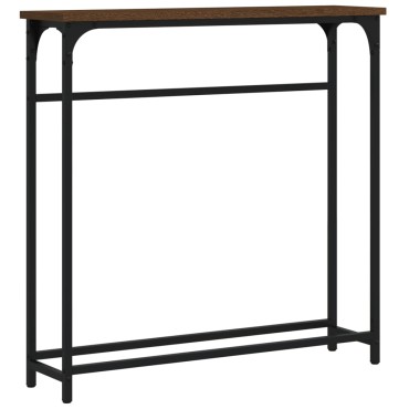 vidaXL Τραπέζι Κονσόλα Καφέ Δρυς 75x19,5x75cm από Επεξεργ. Ξύλο 1 τεμ.