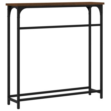 vidaXL Τραπέζι Κονσόλα Καφέ Δρυς 75x19,5x75cm από Επεξεργ. Ξύλο 1 τεμ.