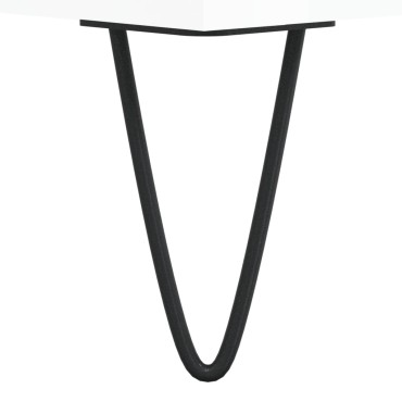 vidaXL Τραπεζάκι Σαλονιού Γυαλ. Λευκό 100x50x45cm Επεξεργ. Ξύλο 1 τεμ.