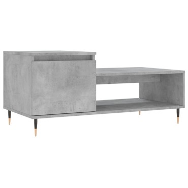 vidaXL Τραπεζάκι Σαλονιού Γκρι Σκυρ. 100x50x45cm Επεξεργασμένο Ξύλο 1 τεμ.