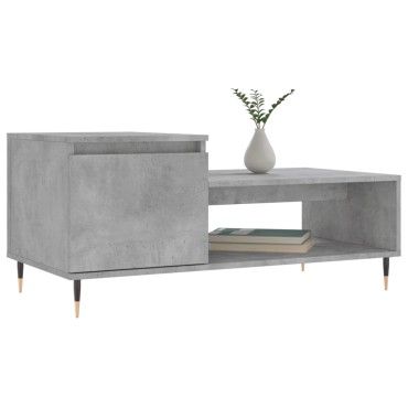 vidaXL Τραπεζάκι Σαλονιού Γκρι Σκυρ. 100x50x45cm Επεξεργασμένο Ξύλο 1 τεμ.