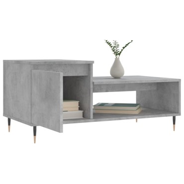 vidaXL Τραπεζάκι Σαλονιού Γκρι Σκυρ. 100x50x45cm Επεξεργασμένο Ξύλο 1 τεμ.