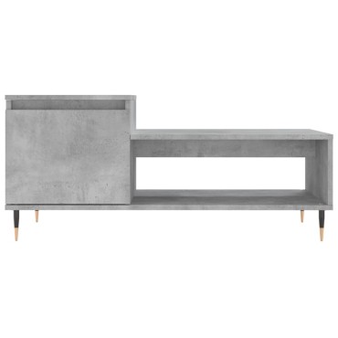 vidaXL Τραπεζάκι Σαλονιού Γκρι Σκυρ. 100x50x45cm Επεξεργασμένο Ξύλο 1 τεμ.