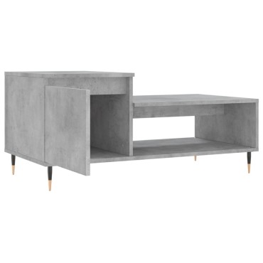 vidaXL Τραπεζάκι Σαλονιού Γκρι Σκυρ. 100x50x45cm Επεξεργασμένο Ξύλο 1 τεμ.