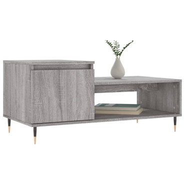 vidaXL Τραπεζάκι Σαλονιού Γκρι Sonoma 100x50x45cm Επεξεργασμένο Ξύλο 1 τεμ.