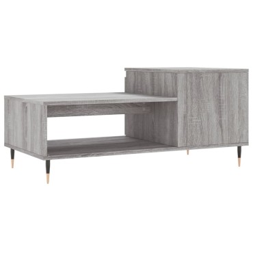 vidaXL Τραπεζάκι Σαλονιού Γκρι Sonoma 100x50x45cm Επεξεργασμένο Ξύλο 1 τεμ.