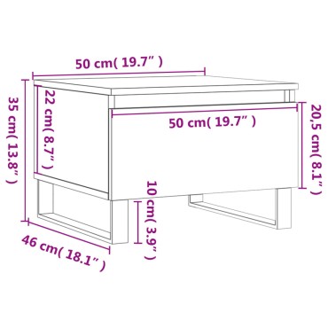 vidaXL Τραπεζάκια Σαλονιού 2 τεμ. Λευκά 50x46x35cm Επεξεργ. Ξύλο