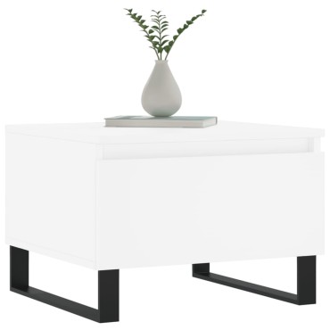 vidaXL Τραπεζάκια Σαλονιού 2 τεμ. Λευκά 50x46x35cm Επεξεργ. Ξύλο