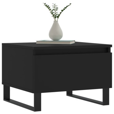 vidaXL Τραπεζάκια Σαλονιού 2 τεμ. Μαύρα 50x46x35cm Επεξεργ. Ξύλο