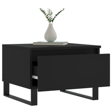 vidaXL Τραπεζάκια Σαλονιού 2 τεμ. Μαύρα 50x46x35cm Επεξεργ. Ξύλο