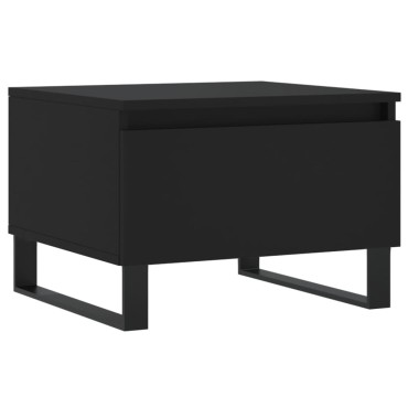 vidaXL Τραπεζάκια Σαλονιού 2 τεμ. Μαύρα 50x46x35cm Επεξεργ. Ξύλο