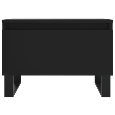 vidaXL Τραπεζάκια Σαλονιού 2 τεμ. Μαύρα 50x46x35cm Επεξεργ. Ξύλο