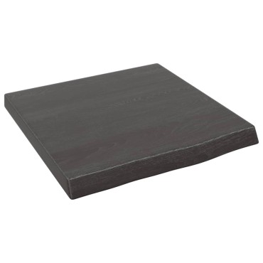 vidaXL Πάγκος Μπάνιου Σκούρο Καφέ 40x40x(2-4) εκ. Επεξ. Μασίφ Ξύλο