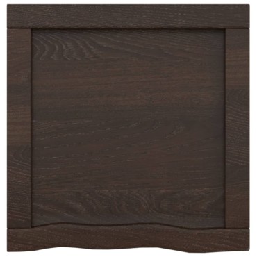 vidaXL Πάγκος Μπάνιου Σκούρο Καφέ 40x40x(2-4) εκ. Επεξ. Μασίφ Ξύλο