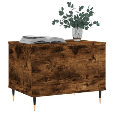 vidaXL Τραπεζάκι Σαλονιού Καπνιστή Δρυς 60x44,5x45cm Επεξ. Ξύλο 1 τεμ.