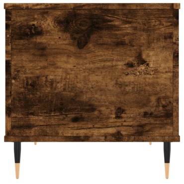 vidaXL Τραπεζάκι Σαλονιού Καπνιστή Δρυς 60x44,5x45cm Επεξ. Ξύλο 1 τεμ.