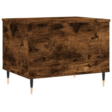 vidaXL Τραπεζάκι Σαλονιού Καπνιστή Δρυς 60x44,5x45cm Επεξ. Ξύλο 1 τεμ.