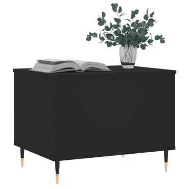 vidaXL Τραπεζάκι Σαλονιού Μαύρο 60x44,5x45cm Επεξεργασμένο Ξύλο 1 τεμ.