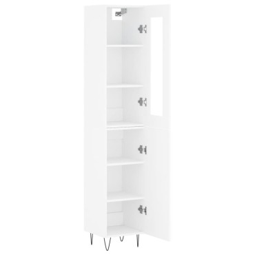 vidaXL Ντουλάπι Λευκό 34,5x34x180cm από Επεξεργασμένο Ξύλο 1 τεμ.