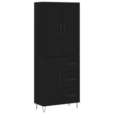 vidaXL Ντουλάπι Μαύρο 69,5x34x180cm από Επεξεργασμένο Ξύλο 1 τεμ.