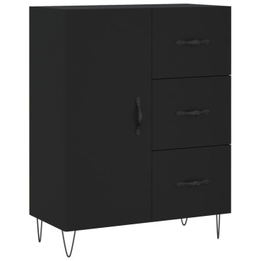 vidaXL Ντουλάπι Μαύρο 69,5x34x180cm από Επεξεργασμένο Ξύλο 1 τεμ.