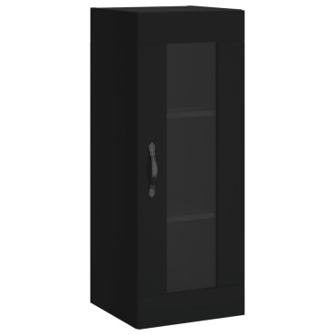 vidaXL Ντουλάπι Μαύρο 34,5x34x180cm από Επεξεργασμένο Ξύλο 1 τεμ.