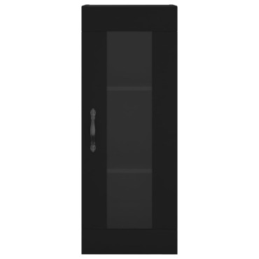 vidaXL Ντουλάπι Μαύρο 34,5x34x180cm από Επεξεργασμένο Ξύλο 1 τεμ.