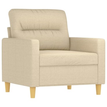 vidaXL Πολυθρόνα Κρεμ Υφασμάτινη 78x77x80cm 1 τεμ. Γωνιακός