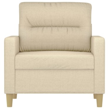 vidaXL Πολυθρόνα Κρεμ Υφασμάτινη 78x77x80cm 1 τεμ. Γωνιακός
