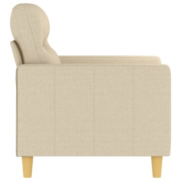 vidaXL Πολυθρόνα Κρεμ Υφασμάτινη 78x77x80cm 1 τεμ. Γωνιακός