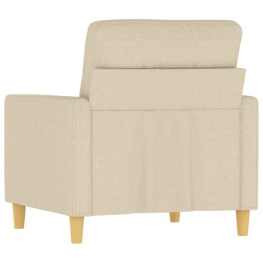 vidaXL Πολυθρόνα Κρεμ Υφασμάτινη 78x77x80cm 1 τεμ. Γωνιακός