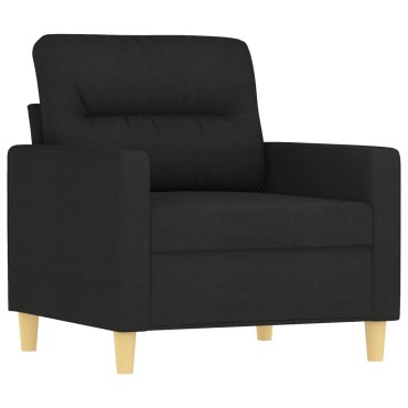 vidaXL Πολυθρόνα Μαύρη από Ύφασμα 78x77x80cm 1 τεμ. Γωνιακός