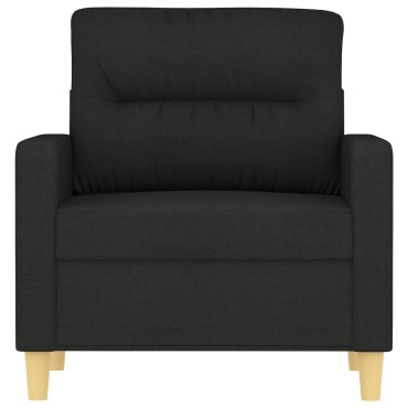 vidaXL Πολυθρόνα Μαύρη από Ύφασμα 78x77x80cm 1 τεμ. Γωνιακός