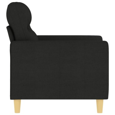 vidaXL Πολυθρόνα Μαύρη από Ύφασμα 78x77x80cm 1 τεμ. Γωνιακός