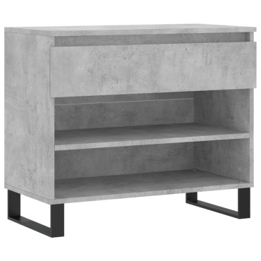 vidaXL Παπουτσοθήκη Γκρι Σκυροδέματος 70x36x60cm Επεξεργασμένο Ξύλο