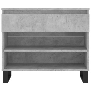 vidaXL Παπουτσοθήκη Γκρι Σκυροδέματος 70x36x60cm Επεξεργασμένο Ξύλο