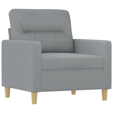 vidaXL Πολυθρόνα Ανοιχτό Γκρι Υφασμάτινη 78x77x80cm 1 τεμ. Γωνιακός