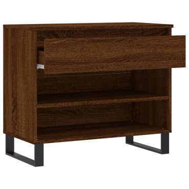 vidaXL Παπουτσοθήκη Καφέ Δρυς 70x36x60cm από Επεξεργασμένο Ξύλο