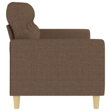 vidaXL Καναπές Τριθέσιος Καφέ Υφασμάτινος 198x77x80cm 1 τεμ.
