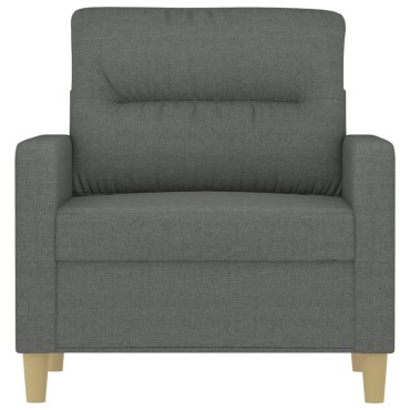 vidaXL Πολυθρόνα Σκούρο Γκρι Υφασμάτινη 78x77x80cm 1 τεμ. Γωνιακός