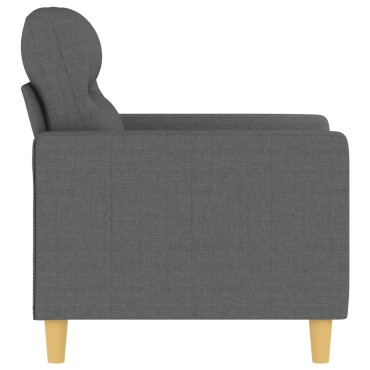vidaXL Πολυθρόνα Σκούρο Γκρι Υφασμάτινη 78x77x80cm 1 τεμ. Γωνιακός