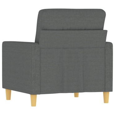 vidaXL Πολυθρόνα Σκούρο Γκρι Υφασμάτινη 78x77x80cm 1 τεμ. Γωνιακός