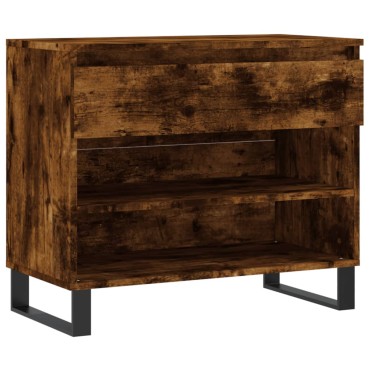 vidaXL Παπουτσοθήκη Καπνιστή Δρυς 70x36x60cm από Επεξεργασμένο Ξύλο