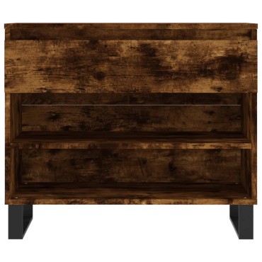 vidaXL Παπουτσοθήκη Καπνιστή Δρυς 70x36x60cm από Επεξεργασμένο Ξύλο
