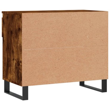 vidaXL Παπουτσοθήκη Καπνιστή Δρυς 70x36x60cm από Επεξεργασμένο Ξύλο